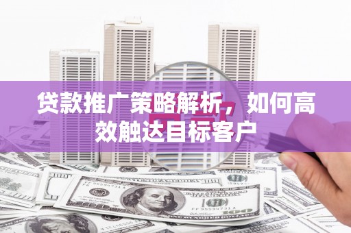 南木林贷款推广策略解析，如何高效触达目标客户