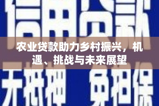 南木林农业贷款助力乡村振兴，机遇、挑战与未来展望
