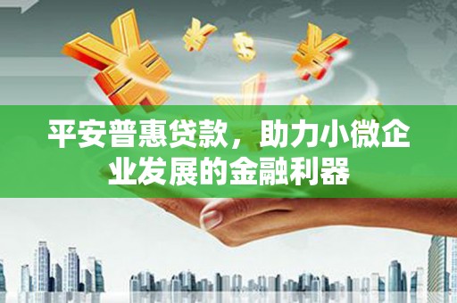 南木林平安普惠贷款，助力小微企业发展的金融利器