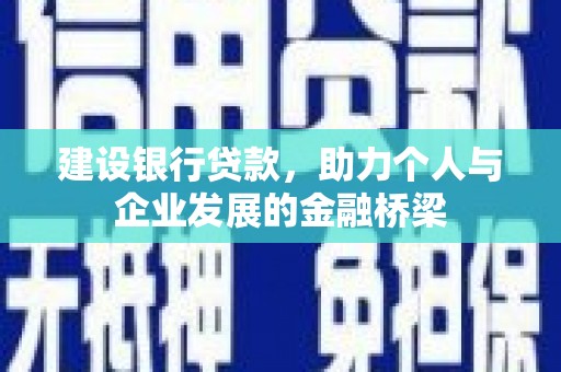 南木林建设银行贷款，助力个人与企业发展的金融桥梁
