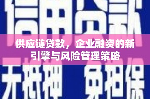 南木林供应链贷款，企业融资的新引擎与风险管理策略