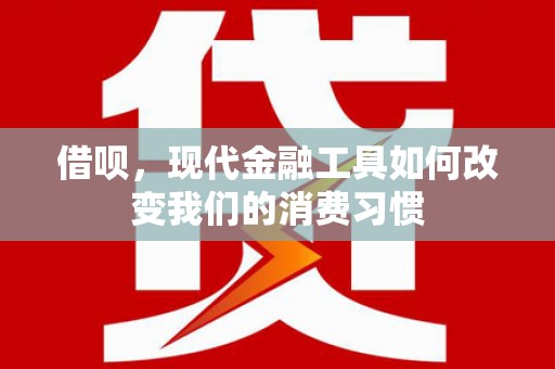 南木林借呗，现代金融工具如何改变我们的消费习惯