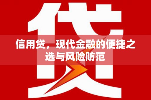 南木林信用贷，现代金融的便捷之选与风险防范