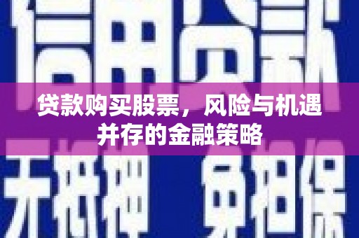 南木林贷款购买股票，风险与机遇并存的金融策略